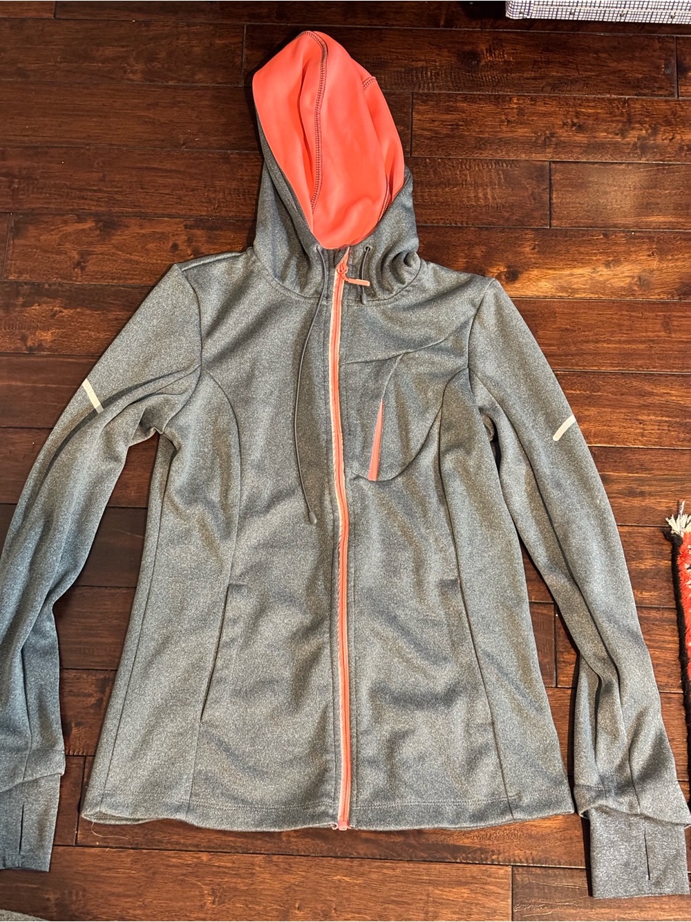 Mondetta Gray Utility Jacket with Coral Trim